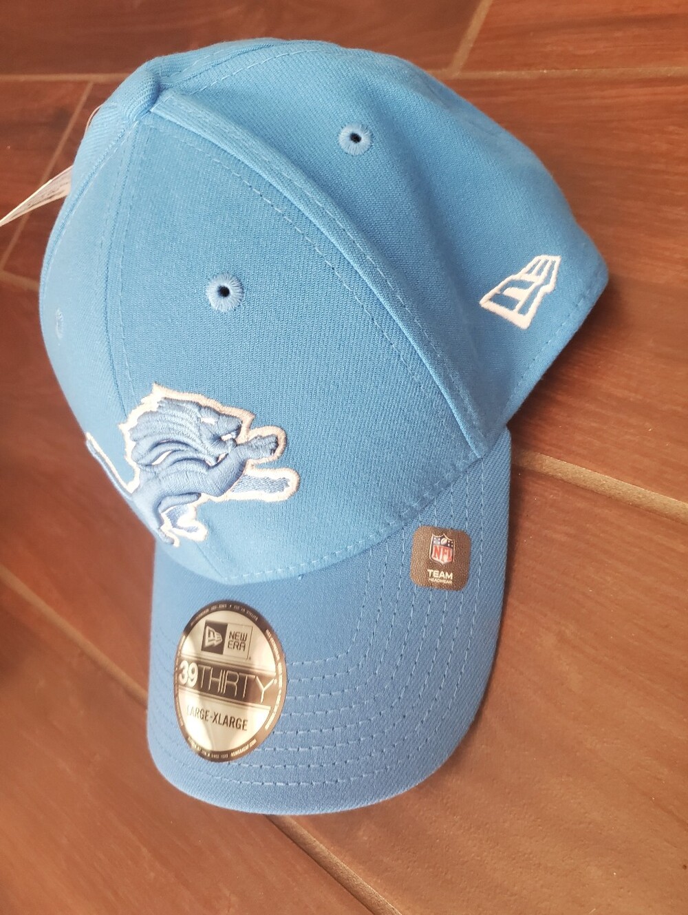 New Era  Detroit Lions Sky Blue 39THIRTY Stretch Cap Size Large- Xlarge  New